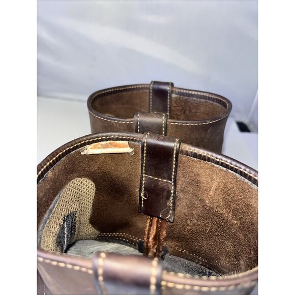 VNT Harley Davidson Harness Riding Boots Genuine Leather Square Toe Ankle Sz 9 - Picture 5 of 13